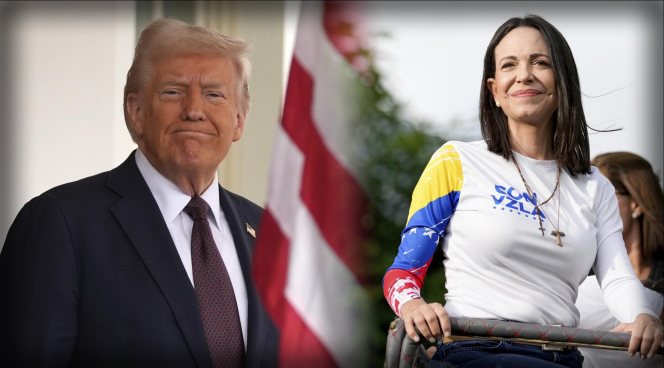 Trump dice que podría involucrar a Corina Machado para la transición en Venezuela: “Yo amaría hacer eso”