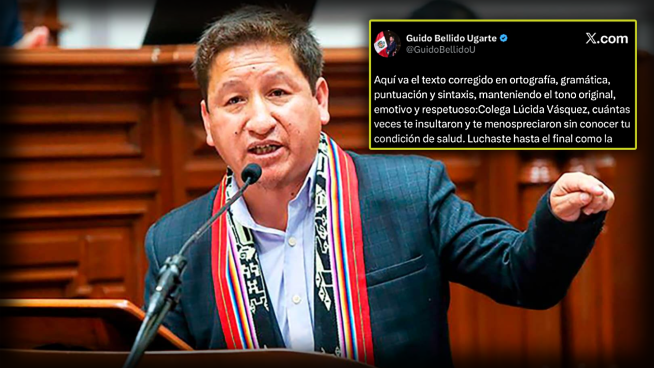 Guido Bellido usó IA para anunciar falso fallecimiento de congresista Lucinda Vásquez: “errar es humano”