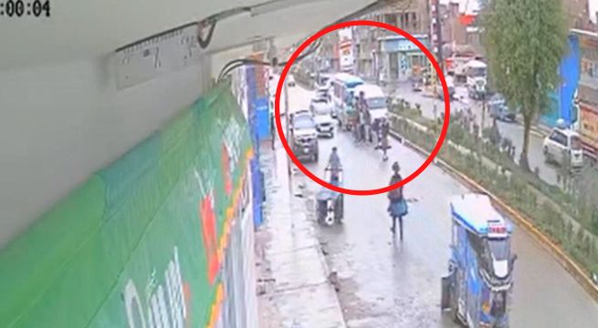 Mujer de 60 años en estado grave tras ser atropellada por una combi en Huancayo