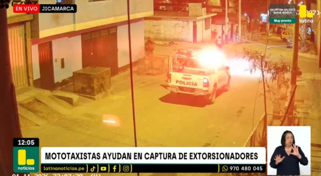 Mototaxistas ayudan a capturar a extorsionadores en Jicamarca