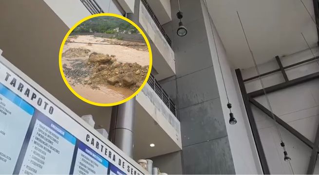 Lluvias torrenciales provocan daños en paredes y techo del hospital de Tarapoto