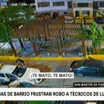 Alarma vecinal salva a técnicos de electricidad de asalto en San Martín de Porres
