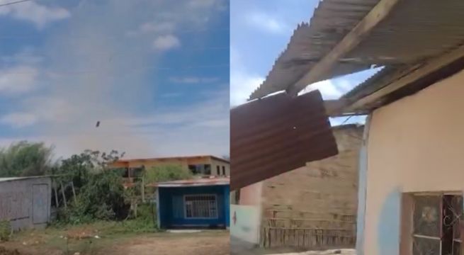 Remolino causa destrozos en Tumbes: habitantes buscaron refugios ante fuertes vientos