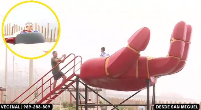 Polémica por inauguración de 'Mano de Iron Man' y Meteoro en San Miguel