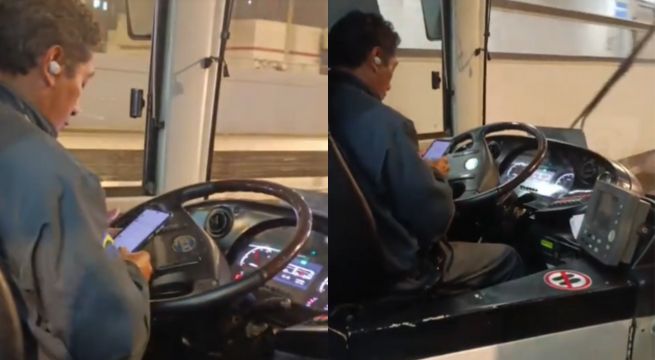 Conductor del Metropolitano es separado tras ser captado usando celular mientras manejaba