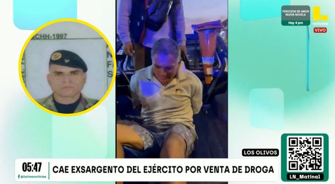 Capturan a exsargento del Ejército por vender droga en Los Olivos
