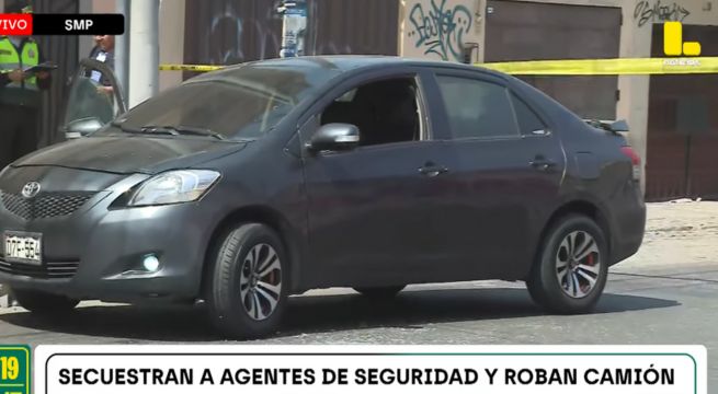SMP: Delincuentes secuestran a agentes de seguridad y roban camión