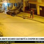 Cámaras de vigilancia captaron el preciso instante en que policía abate a sicario que asesinó a chofer de combi en Comas