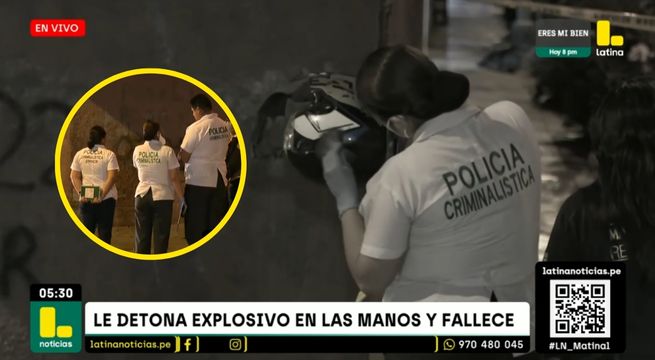 Extorsionador muere cuando intentaba lanzar explosivo en Comas: Su cómplice huyó del lugar