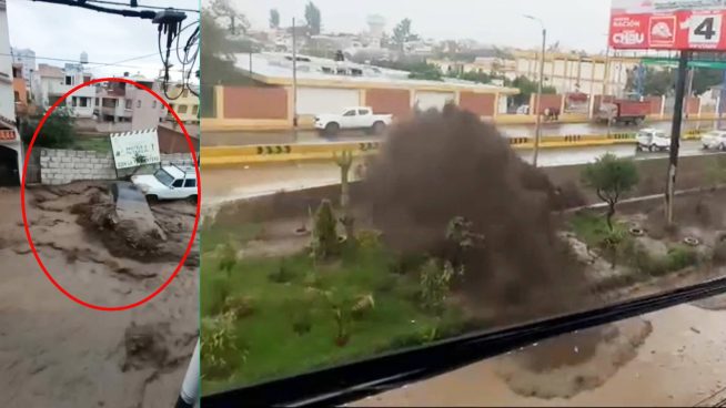 Vehículos fueron arrastrados por huaico en Arequipa | VIDEO