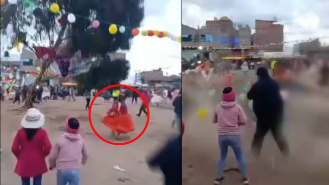 Mujer fue aplastada por árbol de yunza en Puno