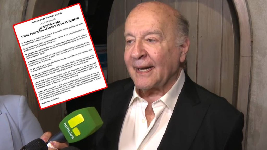 De Soto emite fuerte comunicado: ¿Qué pasó en medio de su no designación como Premier?