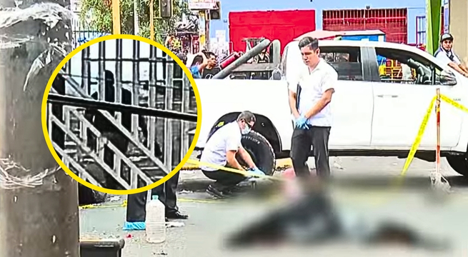 Cámaras captan preciso instante del asesinato a balazos en Gamarra | VIDEO