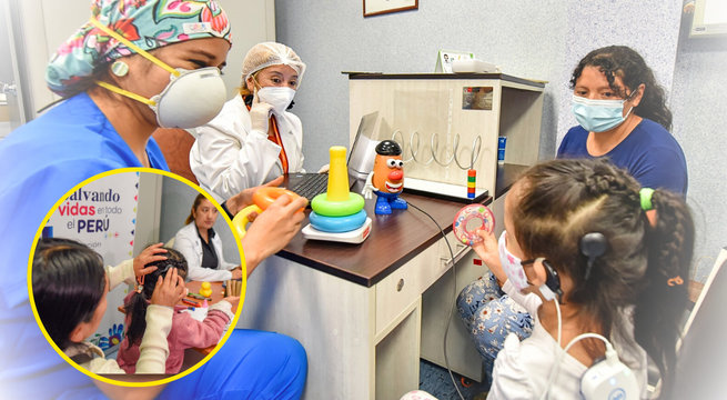 Dos niños con sordera reciben implante en el INSN de San Borja