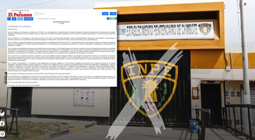 Gobierno oficializa disolución del INPE y creación de la SUNIR