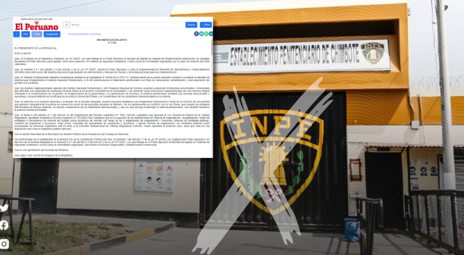 Gobierno oficializa disolución del INPE y la creación de la SUNIR