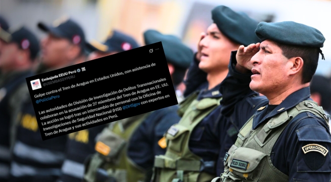 Embajada de EE. UU. en Perú reconoce a la PNP tras golpe clave contra el Tren de Aragua