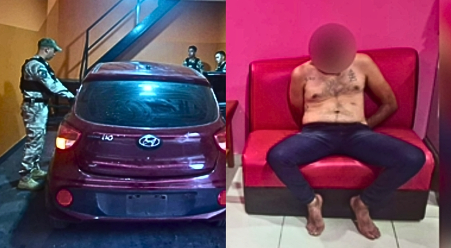 Hombre roba auto de su expareja y es capturado en hotel con otra mujer