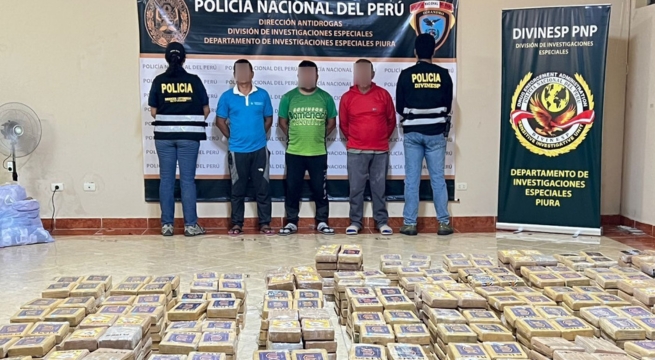 Incautan 2.4 toneladas de cocaína en operativo antidrogas en el litoral norte