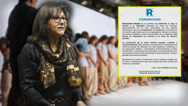 Renovación Popular deslinda de María Jáuregui tras exponer a menores madres víctimas de violencia