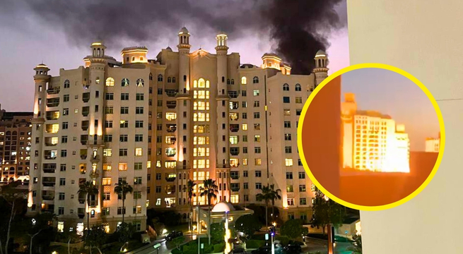 Reportan fuerte explosión en hotel lujo en Dubái tras ataques contra Irán