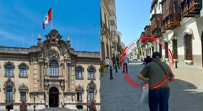 Roban celular a turista turco a cuadras del Palacio de Gobierno | VIDEO