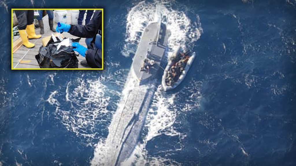 Estados Unidos y Colombia interceptan narcosubmarino con 10 toneladas de cocaína