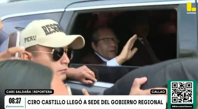 Ciro Castillo ingresó a la sede del Gobierno Regional del Callao