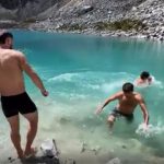 Turistas violan prohibición e ingresan a laguna de Parque Nacional Huascarán para ganar seguidores