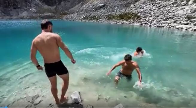 Turistas violan prohibición e ingresan a laguna de Parque Nacional Huascarán para ganar seguidores