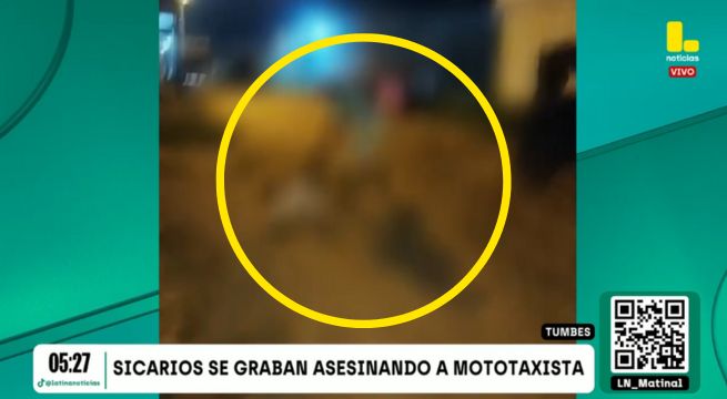 Sicarios graban asesinato a mototaxista en Tumbes