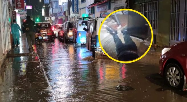 Juliaca: ciclista termina electrocutado al tocar estructura de metal de poste de alumbrado público