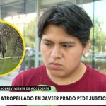 Joven atropellado en av. Javier Prado habla por primera vez tras salir de UCI
