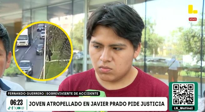 Joven atropellado en av. Javier Prado habla por primera vez tras salir de UCI