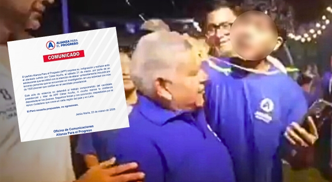 APP rechaza ataque a César Acuña con un huevo durante actividad de campaña