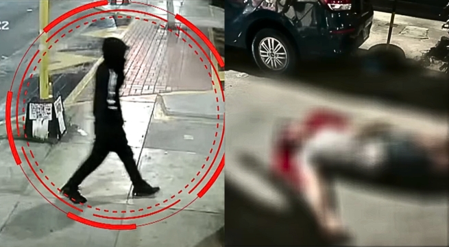 Cámara capta momento en que asesinan a policía en la puerta de su casa | VIDEO