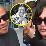 Daniela Darcourt y Daniel Marquina dan el último adiós a Manolo Rojas | VIDEO