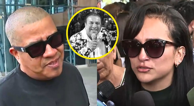 Daniela Darcourt y Daniel Marquina dan el último adiós a Manolo Rojas | VIDEO