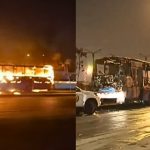 Extorsionadores incendian bus de Real Star en Villa El Salvador | VIDEO