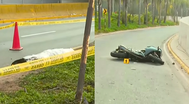 Motociclista muere tras sufrir accidente: copiloto sobrevivió tras salir catapultado