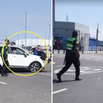 Taxista se fuga tras atropellar a efectivo de la ATU y Policía Nacional en Aeropuerto Jorge Chávez | VIDEO