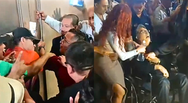 Velorio de Manolo Rojas: cómicos intentan ingresar a la fuerza y Jimmy Santi se descompensa