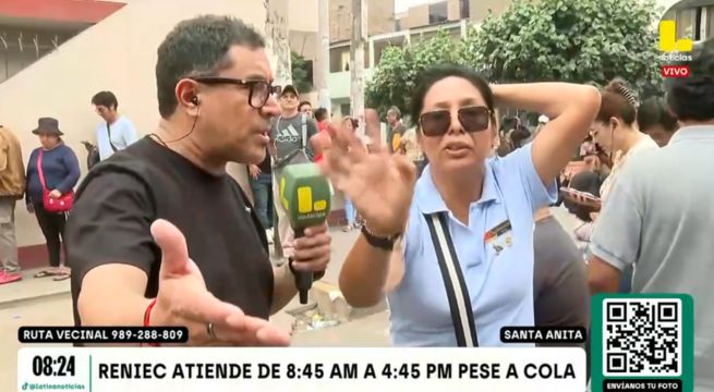 Profesora envía mensaje a su jefe EN VIVO tras hacer cola en el Reniec por cuarto día: "Está molesto"