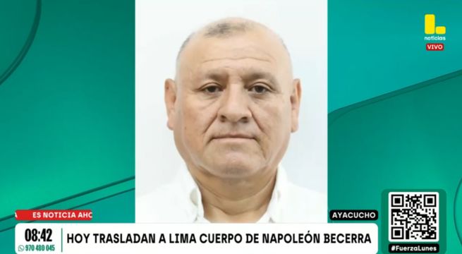 Candidato presidencial Napoleón Becerra será velado en Lima y luego enterrado en Cajamarca