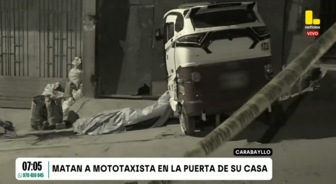 Asesinan a balazos a mototaxista de 23 años en la puerta de su casa en Carabayllo