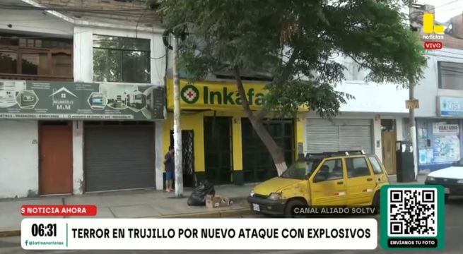 Terror en Trujillo: detonan explosivo en conocido local de cadena de farmacias