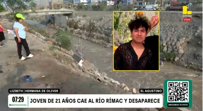 Estudiante de ingeniería desaparece tras caer al río Rímac cuando quería orinar: familia pide ayuda para ubicar su cuerpo