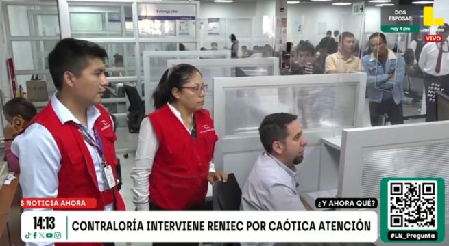 Contraloría interviene oficinas del Reniec tras nueva caída de su sistema previo a las Elecciones