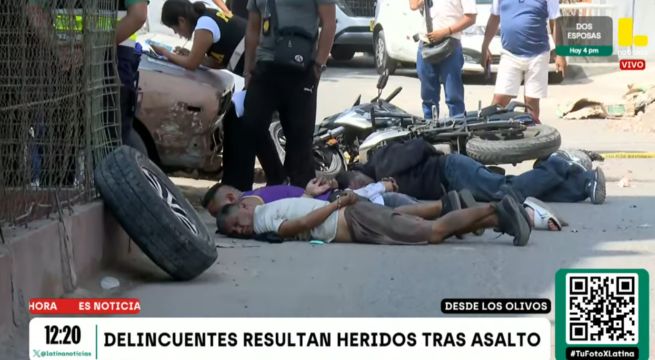 Delincuente termina herido de bala tras frustrado asalto a empresario audiovisual en Los Olivos