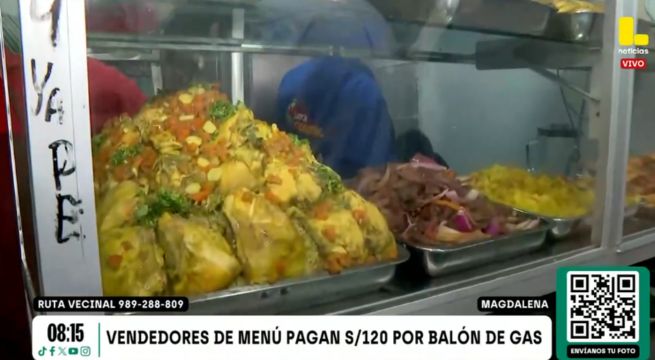 Puedos de comida pagan hasta S/120 por balón de gas y menú se dispara a S/18 en Magdalena